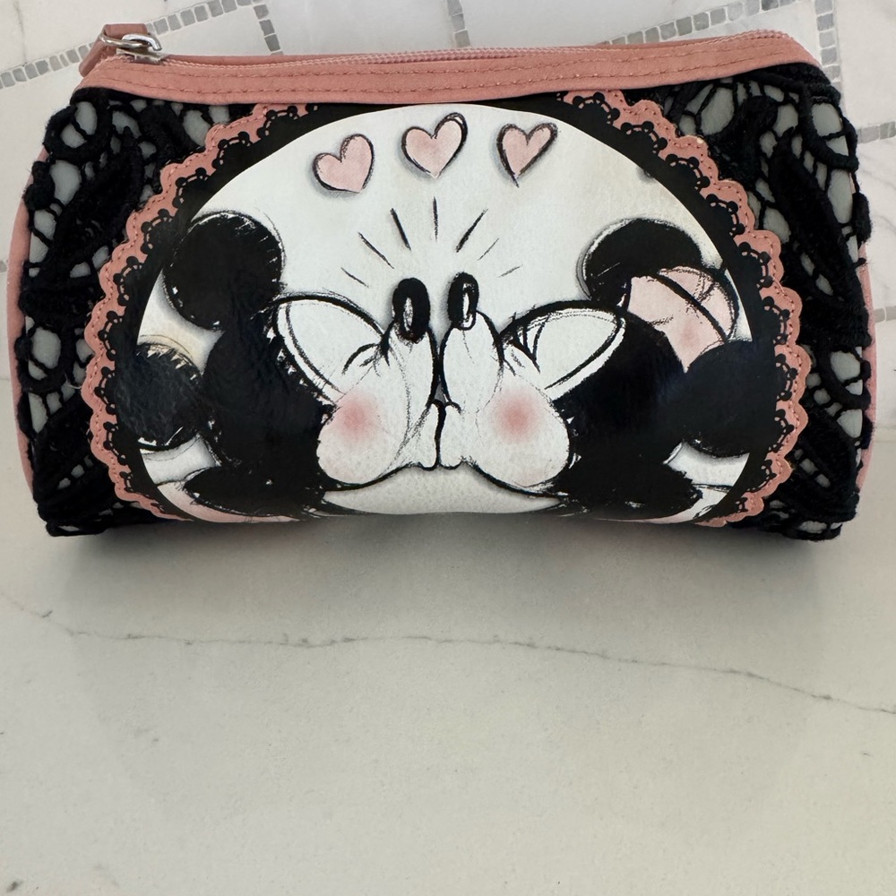 Disney Boutique Black and Pink Cartoon Pouch